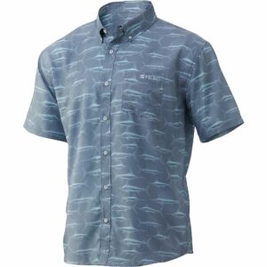 Huk Men's Billfish Teaser Shirt - Medium - Silver Blue