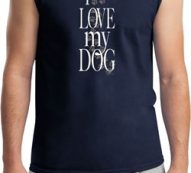 I Love My Dog Mens Muscle Shirt