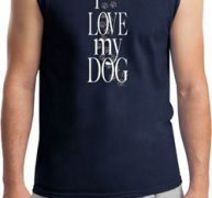 I Love My Dog Mens Muscle Shirt