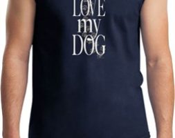I Love My Dog Mens Muscle Shirt