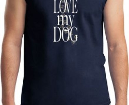 I Love My Dog Mens Muscle Shirt