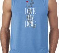 I Love My Dog Mens Sleeveless Shirt