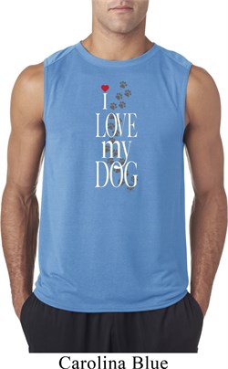 I Love My Dog Mens Sleeveless Shirt