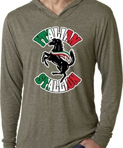 Italian Stallion Mens Hooded Shirt