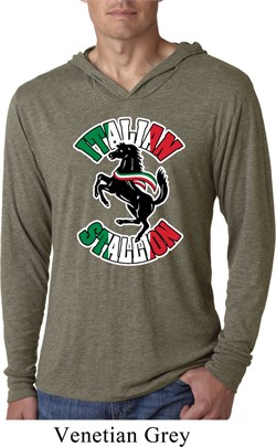 Italian Stallion Mens Hooded Shirt