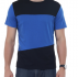 Men T-Shirt Simple splicing Tee Tops GREEN M
