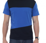 Men T-Shirt Simple splicing Tee Tops GREEN XL