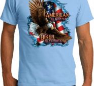 Mens Biker Shirt American By Birth Organic Tee T-Shirt