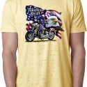 Mens Biker Shirt American Pride Motorcycle Burnout Tee T-Shirt