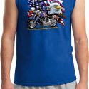 Mens Biker Shirt American Pride Motorcycle Muscle Tee T-Shirt