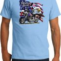 Mens Biker Shirt American Pride Motorcycle Organic Tee T-Shirt