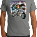 Mens Biker Shirt American Steel Organic Tee T-Shirt