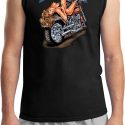 Mens Biker Shirt Built To Last Muscle Tee T-Shirt