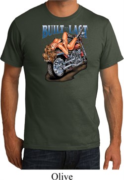 Mens Biker Shirt Built To Last Organic Tee T-Shirt