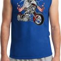 Mens Biker Shirt Eagle Biker Muscle Tee T-Shirt