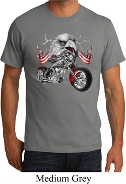 Mens Biker Shirt Eagle Biker Organic Tee T-Shirt