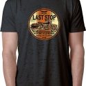 Mens Biker Shirt Last Stop Burnout Tee T-Shirt