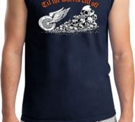 Mens Biker Shirt Smoke Em Muscle Tee T-Shirt