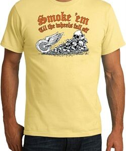 Mens Biker Shirt Smoke Em Organic Tee T-Shirt