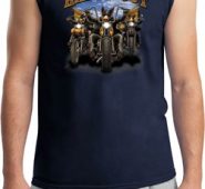 Mens Biker Shirt Who Let The Hawgs Out Muscle Tee T-Shirt