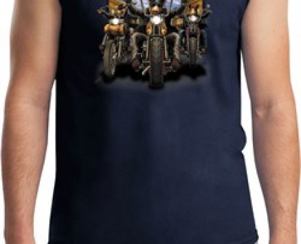 Mens Biker Shirt Who Let The Hawgs Out Muscle Tee T-Shirt