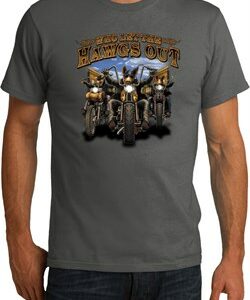 Mens Biker Shirt Who Let The Hawgs Out Organic Tee T-Shirt