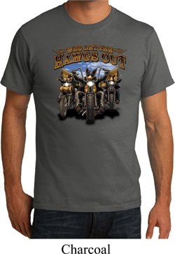 Mens Biker Shirt Who Let The Hawgs Out Organic Tee T-Shirt