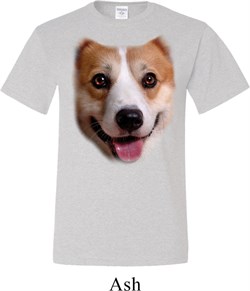 Mens Corgi Shirt Big Corgi Face Tall Tee T-Shirt