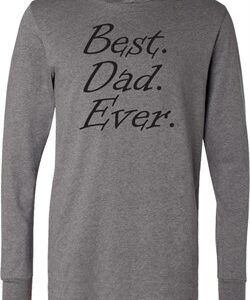 Mens Dad Shirt Best Dad Ever Black Print Lightweight Hoodie Tee