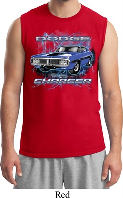 Mens Dodge Shirt Blue Dodge Charger Muscle Tee T-Shirt