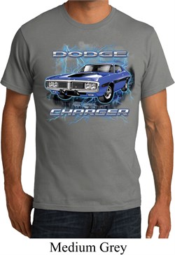 Mens Dodge Shirt Blue Dodge Charger Organic Tee T-Shirt