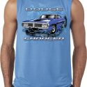 Mens Dodge Shirt Blue Dodge Charger Sleeveless Tee T-Shirt