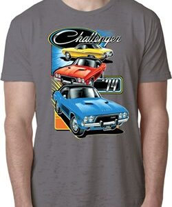 Mens Dodge Shirt Challenger Trio Burnout Tee T-Shirt