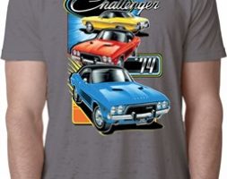 Mens Dodge Shirt Challenger Trio Burnout Tee T-Shirt