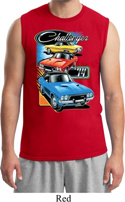 Mens Dodge Shirt Challenger Trio Muscle Tee T-Shirt