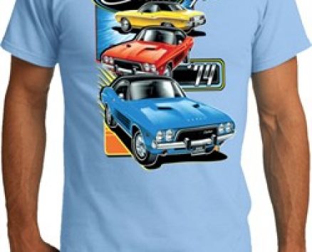 Mens Dodge Shirt Challenger Trio Organic Tee T-Shirt