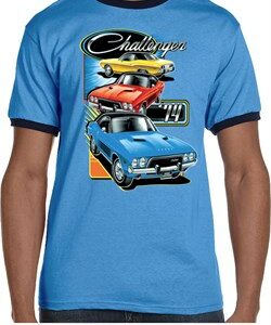 Mens Dodge Shirt Challenger Trio Ringer Tee T-Shirt