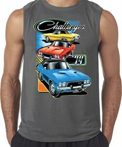 Mens Dodge Shirt Challenger Trio Sleeveless Tee T-Shirt