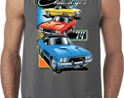 Mens Dodge Shirt Challenger Trio Sleeveless Tee T-Shirt
