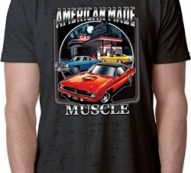 Mens Dodge Shirt Chrysler American Made Burnout Tee T-Shirt