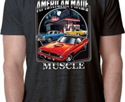 Mens Dodge Shirt Chrysler American Made Burnout Tee T-Shirt