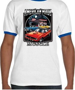 Mens Dodge Shirt Chrysler American Made Ringer Tee T-Shirt