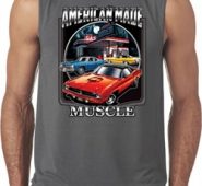 Mens Dodge Shirt Chrysler American Made Sleeveless Tee T-Shirt