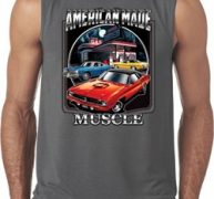 Mens Dodge Shirt Chrysler American Made Sleeveless Tee T-Shirt