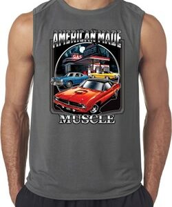 Mens Dodge Shirt Chrysler American Made Sleeveless Tee T-Shirt