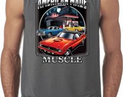 Mens Dodge Shirt Chrysler American Made Sleeveless Tee T-Shirt