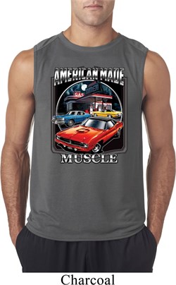 Mens Dodge Shirt Chrysler American Made Sleeveless Tee T-Shirt