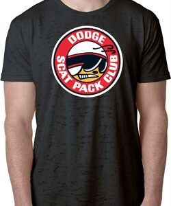 Mens Dodge Shirt Dodge Scat Pack Club Burnout Tee T-Shirt