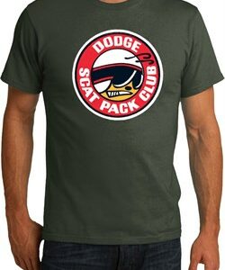 Mens Dodge Shirt Dodge Scat Pack Club Organic Tee T-Shirt