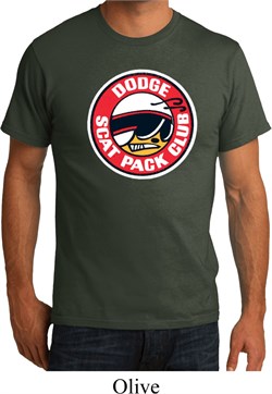 Mens Dodge Shirt Dodge Scat Pack Club Organic Tee T-Shirt